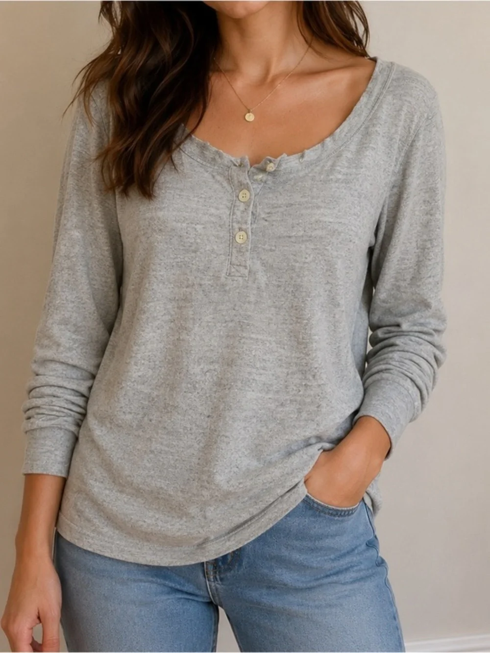 J. Crew Top Shirt Sweater  size Small Gray!.
